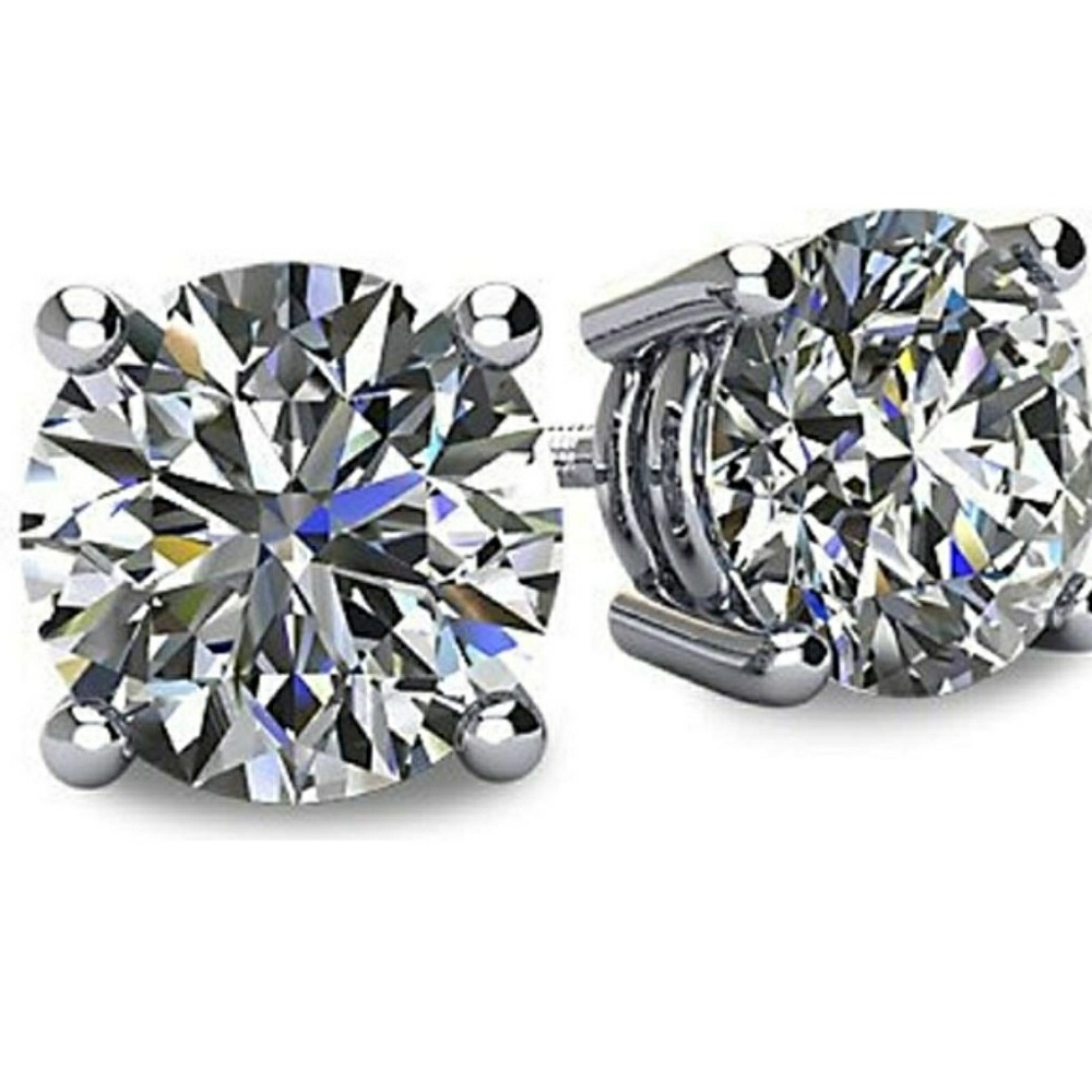 NANA 14k Gold Post & Sterling Silver 4 Prong